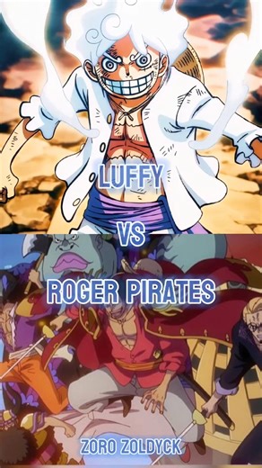 Luffy vs Roger Pirates || #whoisstrongest #onepiece #shorts