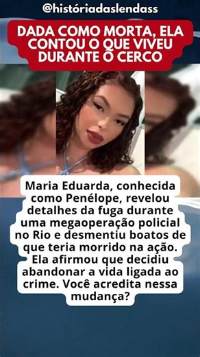 PENÉLOPE REVELA COMO FUGIU DE MEGAOPERAÇÃO E SURPREENDE