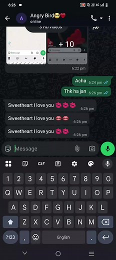 romantic chat with my partner🥰♥️#couplegoals #chatvideo #viralvideo #fyppppppppppppppppppppppp #unfrezzmyaccount