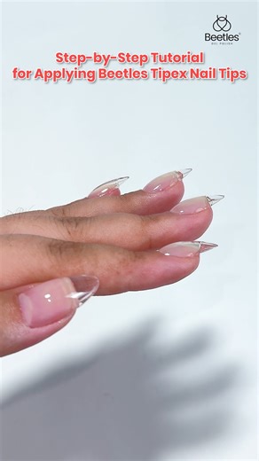 Beetles Gel Polish | 💅Step-by-Step Tutorial for Applying Beetles Tipex Nail Tips✨ ✨Using Beetles Almond Medium 224pcs Tipex Nail Kit 💖Shop now at Beetles Gel... | Instagram