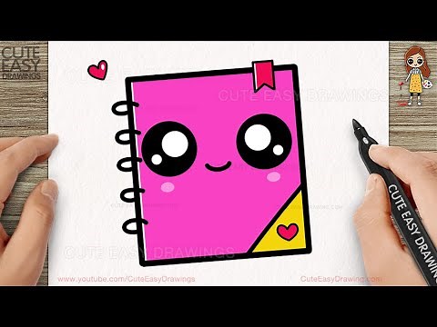 How to Draw a Cute Notebook for Kids Step by Step