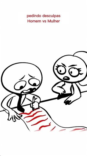 PEDINDO DESCULPAS (homem vs mulher) Animação @nutshellanimations #davidvoices #viral #shorts #funny