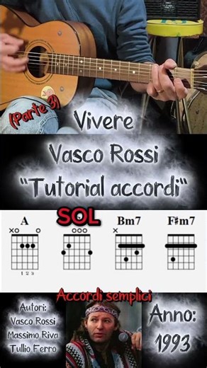 Vivere (Vasco Rossi) TUTORIAL 🎸 (Part 3) #guitartutorial #guitarlessons