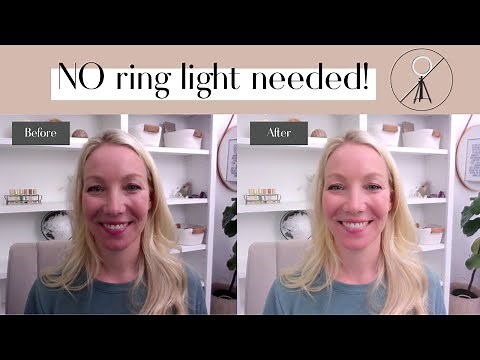 How to adjust camera lighting in ZOOM without needing a ring light.
