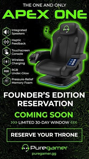 The Gaming Chair Has Evolved | Apex One Founder’s Edition