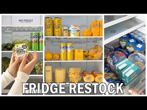 Come Restock My Fridge With Me ✨ Satisfying Restocking/Cleaning ASMR Video