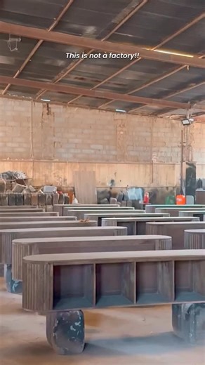 It’s not just a factory; it’s where visions come to life. ✨ Every piece of furniture tells a story of patience and precision. From the initial sanding to the final spray, our team pours heart and soul into transforming raw wood into the centerpiece of your home. 🪵🛠️ Witness the hustle, the dust, and the dedication that goes into every curve and corner. This is the art of manufacturing. . behind the scenes furniture, furniture making process, handcrafted furniture, industrial furniture, custom 