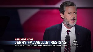 21K views · 640 reactions | UPDATE: Jerry Falwell Jr. has now officially resigned as Liberty University president amid an alleged sex scandal involving his wife and a one-time Miami pool attendant; the Falwells say they’re victims of a “political hit job.” Kyra Phillips reports. https://abcn.ws/3aV8ti5 | ABC World News Tonight with David Muir | Facebook