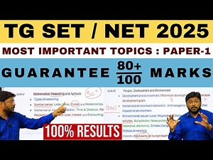 Most Important Topics : Paper-1 (80+ Marks Guarantee) - Don't Miss it #tgset #net2025 #tgset2025