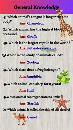 Guess the animal facts, General knowledge quiz #quiz #animals #challenge