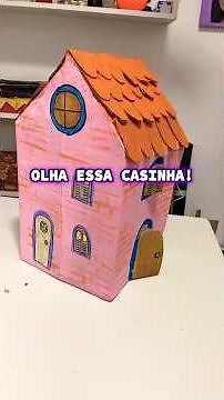 How to make a little house out of a cardboard box #diy #crafts