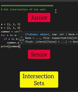 Dealing with intersection sets in Python