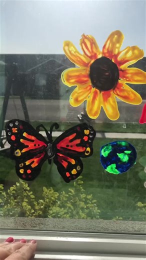 Creative DIY Window Clings Using Elmer's Glue