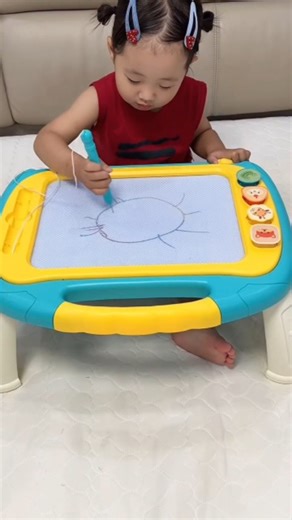 Finds Trendy Product on Instagram: "Creative Magic Slate for Kids ✨ | Let Imagination Come Alive! 🎨👶 Description: Watch your little one explore endless creativity with this Magnetic Drawing Board — also known as a Magic Slate or Doodle Board! Perfect for fun learning, sketching, and writing practice without the mess. Just slide to erase and start again! 🧠🎨 Great for travel, home study, or gifting — spark creativity and imagination every day. 💫 Hashtags: #MagneticDrawingBoard #MagicSlate #Ki