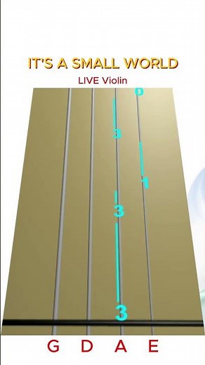 IT’S A SMALL WORLD 🌎 | LIVE Violin Tutorial | Animated Violin TAB