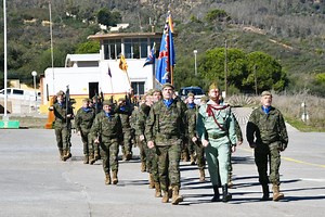 Una parada militar para conmemorar el XXVIII aniversario del Batallón de Cuartel General