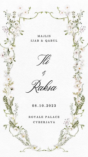 Premium Wedding Card Package with Custom Background Music | Full HD 1min Video