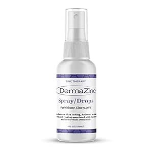 DermaZinc Therapy Spray/Drops, Zinc Spray for Skin Disorder Relief Drops for Psoriasis, Dermatitis, Eczema, and Other Skin Condition Symptoms, 4oz