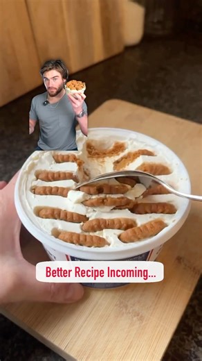 Nick Kazamias on Instagram: "(👇 recipe) Viral Biscoff Cheesecake BUT BETTER 🗣️🗣️ Are you FOLLOWING @nickkaz.fit Once you follow, tap “Following” on my profile and hit “Add to Favorites” so you never miss a videooo! — 💣 Want the NEW F Bomb App? Comment F Bomb 📖 Want a FREE cookbook? Comment ‘Starter Kit’ ✳️ Macros (makes 4 servings): 143 Cals, 13.25g Net Carbs, 2.25g Fat, 18g Protein This recipe below makes one bowl in the video. I 2x the recipe while making for the comparison. *72g protein