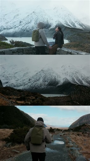 Hooker Valley Track in Mount Cook, New Zealand 🇳🇿🏔️ One of NZ’s Best Hikes#newzealand #queenstown