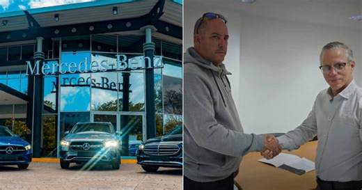 Mercedes-Benz celebrates the sale of the first car in Cuba: "Today we make history together."