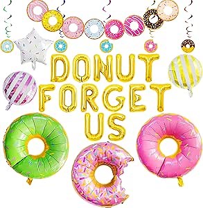 Donut Forget Us Party Decoration Going Away Decor Farewell Decor Career Change Bachelorette Retirement Party Decorations Supplies