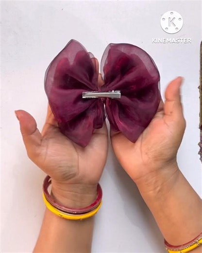 fabric bow making |fabric bow making for hair clips #shorts #ytshorts #viral #trending #bow