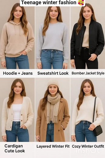 Winter Teen Outfit Ideas ❄️ | Hoodie, Jacket & Cozy Looks with Name stylish Outfit Ideas for Teenage