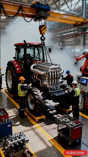 Massive Tractor Engine Installation | Heavy Machinery Engineering Power 😱😱