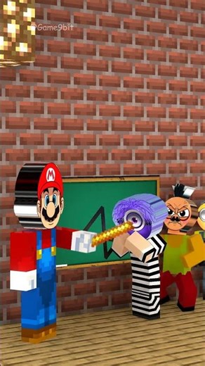 Help Sprunki Dave Minion overcome Teacher Sprunki Mario's challenge!