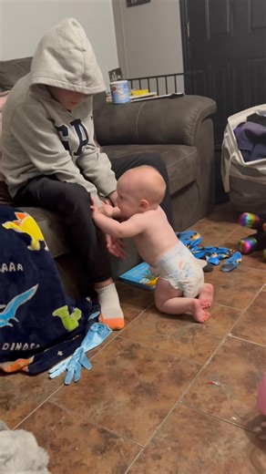 And another one, sorry yall, it’s just too darn cute how much he loves his brothers 🥹 | Hannah Morgan