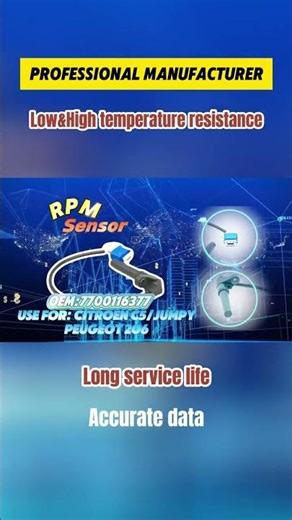 See your drive, understand your engine. The RPM Sensor (OE: 7700116377)