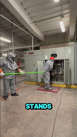 The Job Where You Can’t Touch Your Coworker ⚡#dangerousjobs #highvoltage #viral #shorts