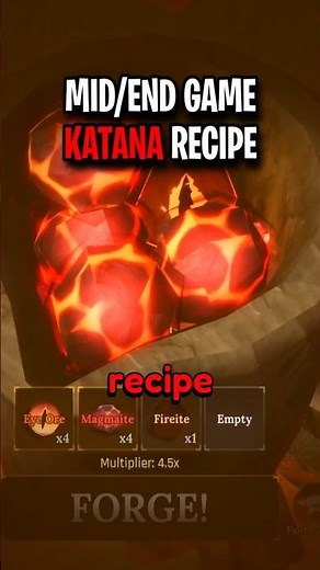Best End Game Katana Recipe in The Forge (ROBLOX)