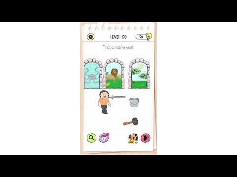 "Find a safe exit" Brain Test All-Star Level 170 Guide