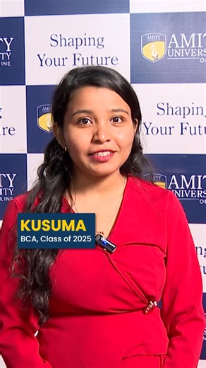Amity University Online on Instagram: "Hear from our learner, Kusuma, as she reflects on her journey with Amity Online. While working at HCL Tech, she spent three wonderful years studying with us—a journey she describes as smooth, supportive, and surprisingly easy to navigate, even after initially worrying about how online learning would work.​ ​ From helpful faculty available round the clock to the comfort of studying at her own pace, her experience truly shaped a meaningful academic path.​ ​ W