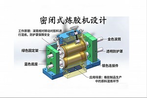 CX321-密闭式炼胶机设计【solidworks2024设计+工作原理解释】，附stp格式。