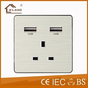 [Hot Item] 13A USB Electric Wall Power Switched Socket USB Charger