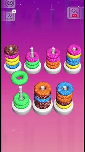 Fill up the stack with as many hoops as possible to get a good score in this stacking game free | Vnstart Games