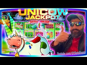 UNICOW JACKPOT!!! FREE GAMES - BONUS!!! Invaders Attack From the Planet Moolah CASINO SLOTS