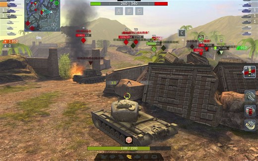 坦克世界国服单排，美系九级坦歼T30一挑四极限反杀——队友的作用是什么？