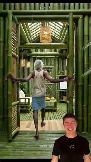 Hidden Bamboo Palace in the Deep Jungle EP 1 | Amazing Bamboo Craft & Survival Skills #house #shorts