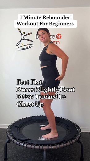 Replying to @neekie111 1 minute rebounder workout for beginners! As a beginner, your focus should only be to master the basic rebounder stance and become comfortable with the space that you have on your equipment. Don’t put too much pressure on yourself! #athomeworkouts #minitrampolineworkouts #funfitness #trampolineworkouts #ondemandlibrary