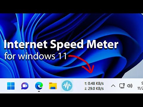 Internet Speed Indicator on Windows 11 Taskbar