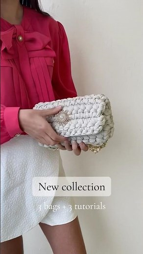 New collection🌸 T-shirt yarn bag tutorials: how to crochet a t-shirt yarn bag ? Easy for beginners