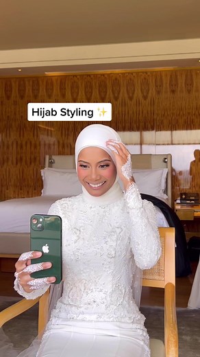 Bridal Hijab Styling Tutorial for Wedding