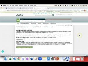ALEKS How to Find the Financial Aid Courtesy Access Code