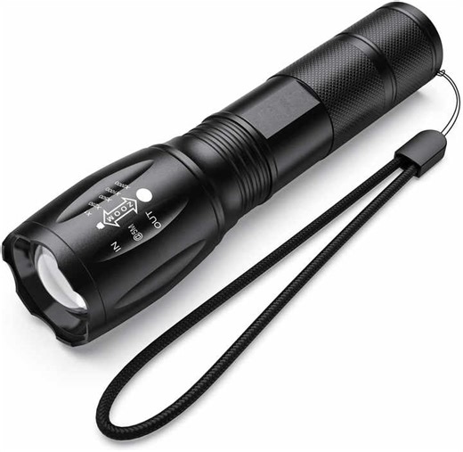 Zoom Powerful 10 Watt Waterproof LED Flashlight Rechargeable Torch Light Aluminum Alloy Body Long Range T6 Tactical Flashlights