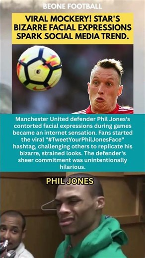 Unintentionally Hilarious! Phil Jones' Bizarre Faces Became a Viral Social Media Trend! 🤣 #shorts