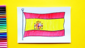 How to draw the National Flag of Spain